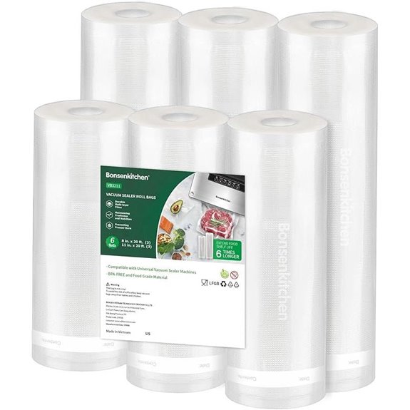 Bonsenkitchen Vacuum Sealer Rolls Bags (6 Pack)