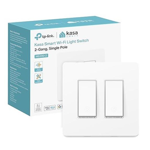 Kasa Smart Switch 2-Gang HS200-2 Compatible with Alexa