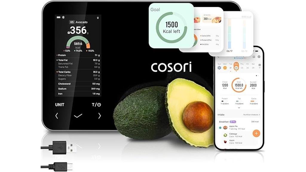 smart kitchen scale with nutrition