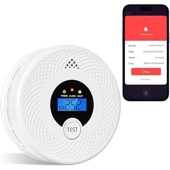 Smart Smoke and Carbon Monoxide Detector with App Notifications