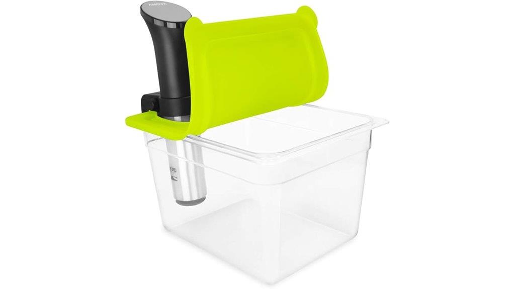 sous vide container with silicone lid