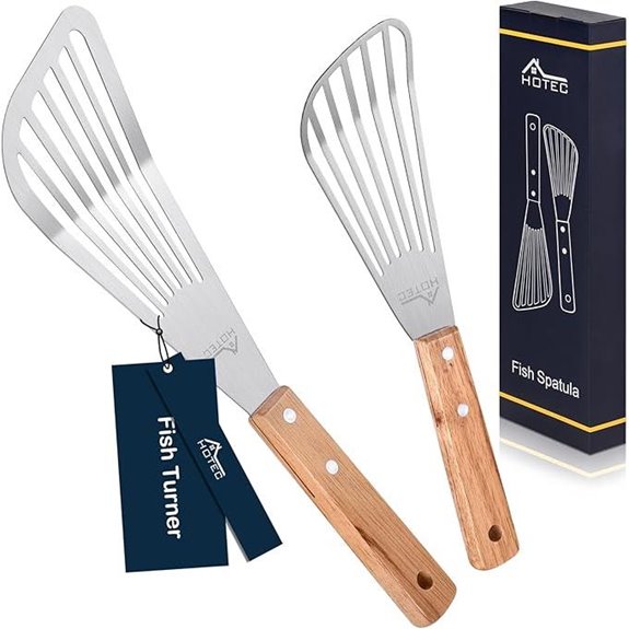 HOTEC Stainless Steel Fish Spatula (2pcs)