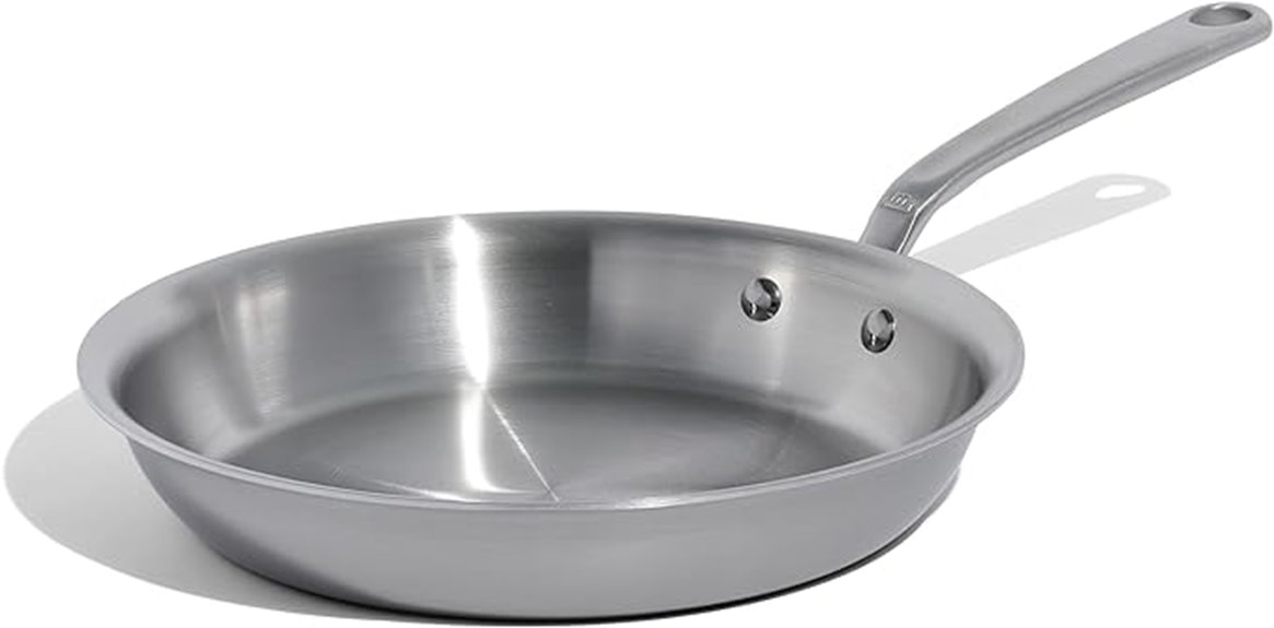 stainless steel frying pan