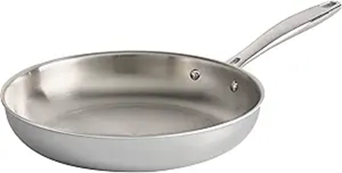 stainless steel frying pan