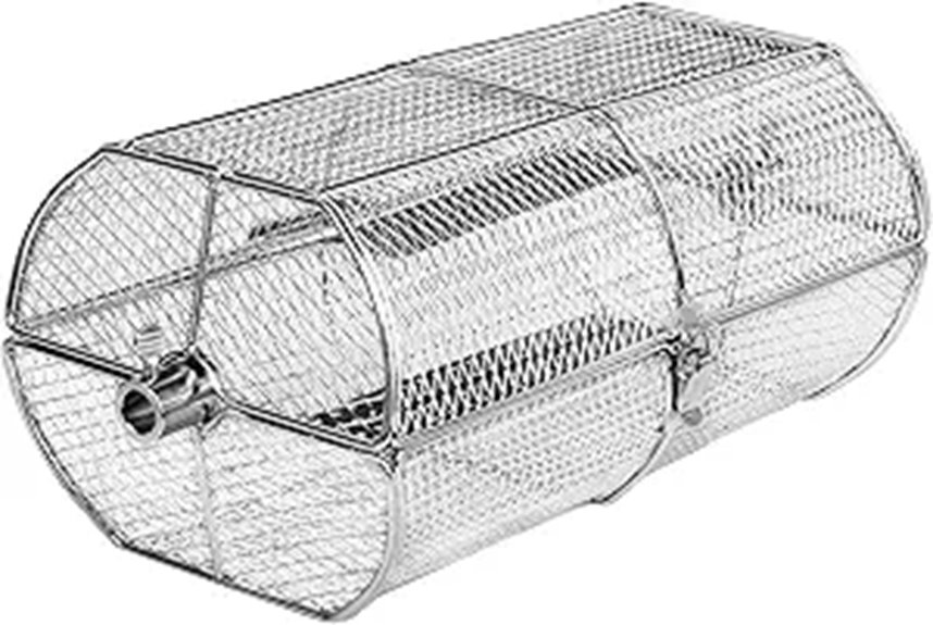Heavy Duty Stainless Steel Rotisserie Basket for Grills