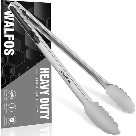 Walfos 17-Inch Stainless Steel Grill Tongs