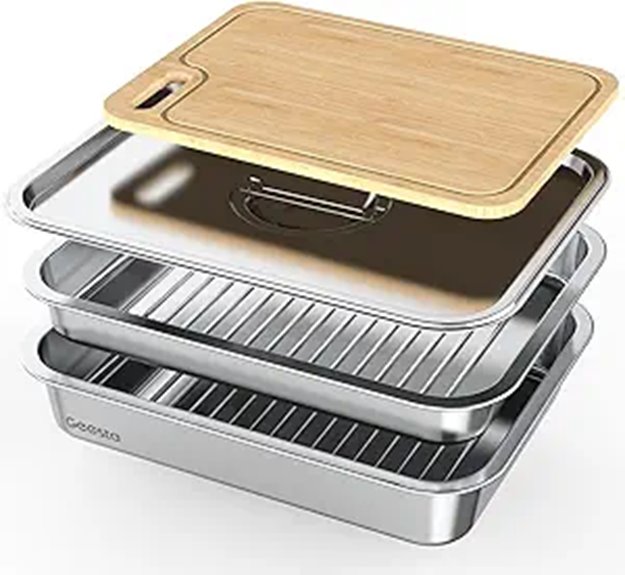 Geesta Stainless Steel Grill Prep and Serve Tray