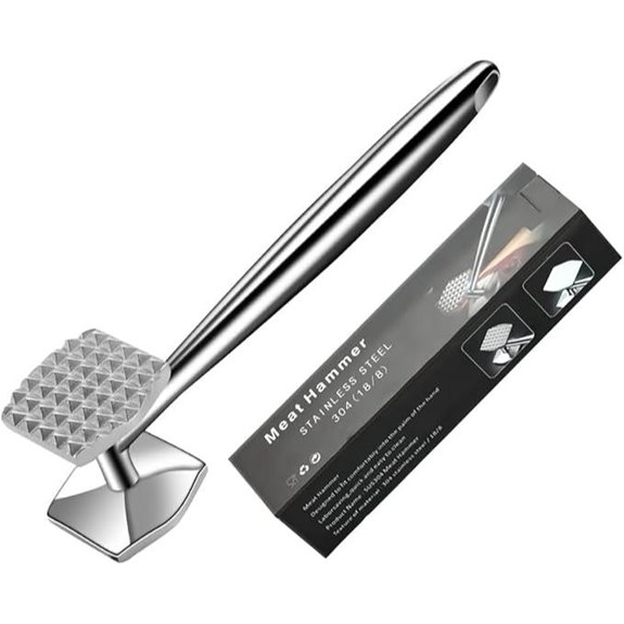 AMOZO Stainless Steel Meat Tenderizer Hammer