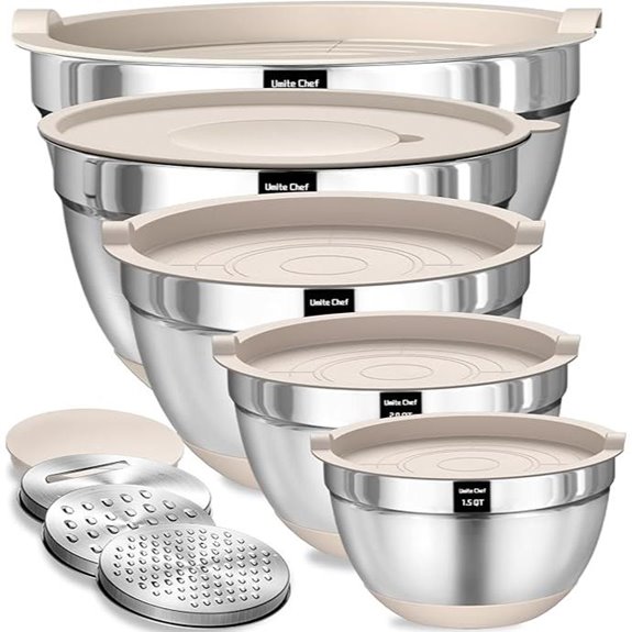 Umite Chef Mixing Bowls Set with Airtight Lids