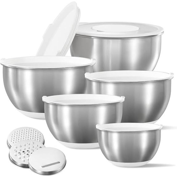 CAROTE Stainless Steel Mixing Bowls Set (12 Pcs)