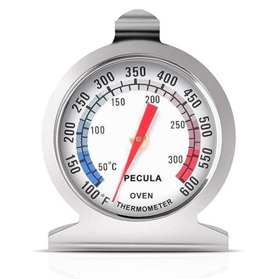 Oven Thermometer 50-300°C/100-600°F Stainless Steel