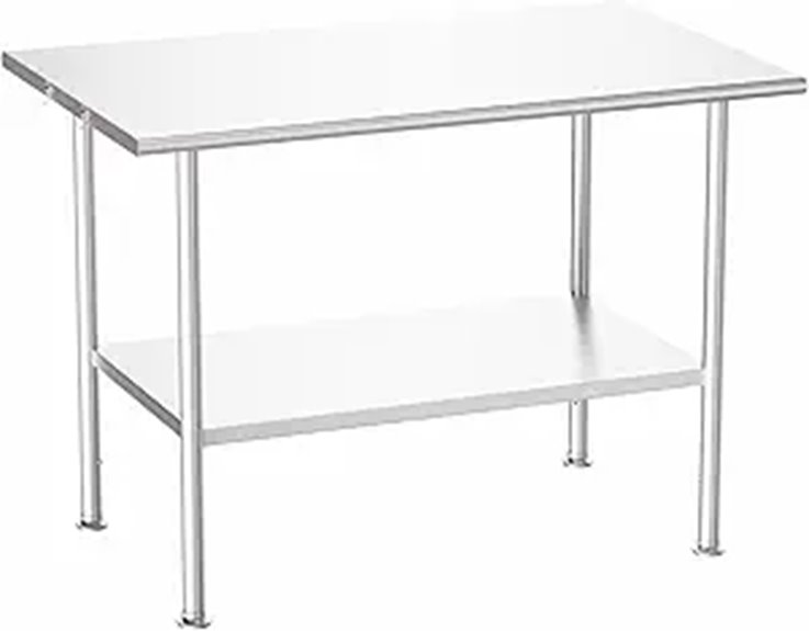 All-Stainless Steel Prep Table 30x48 Inches
