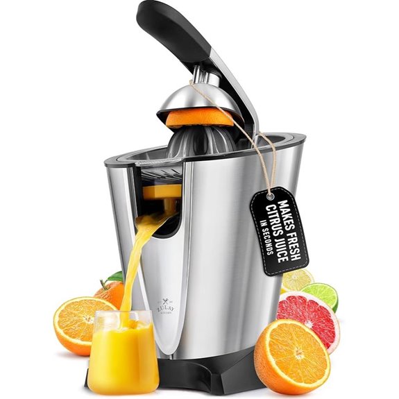 Zulay Electric Citrus Juicer - Stainless Steel & Quiet