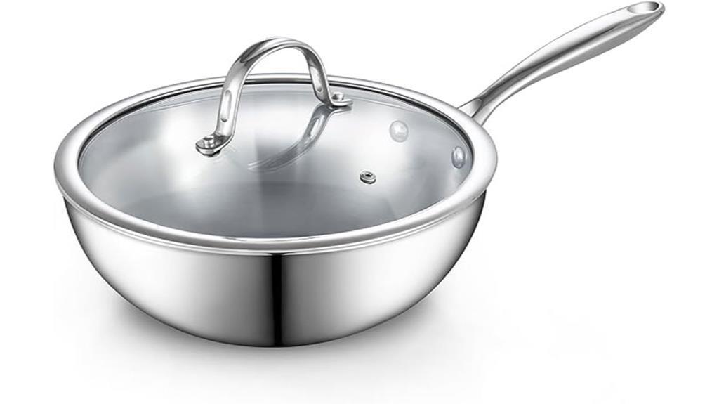stainless steel wok size