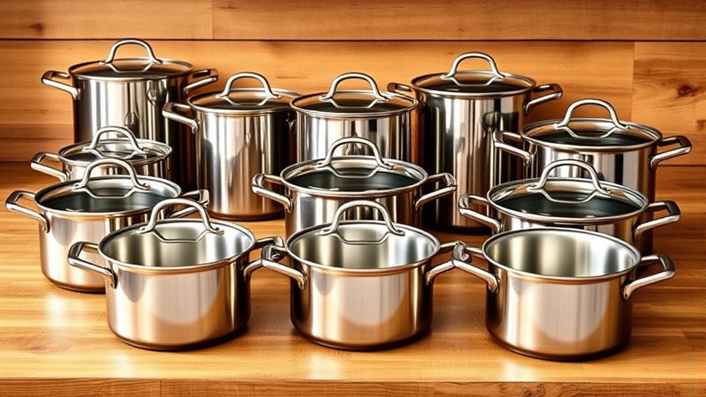 top induction safe stock pots