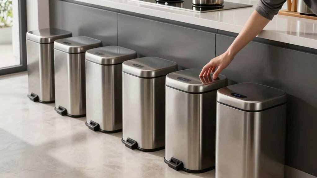 top sensor trash can picks