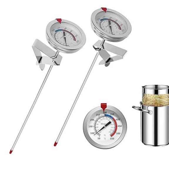 Deep Fry Turkey Thermometer (2 Pack) with Probe