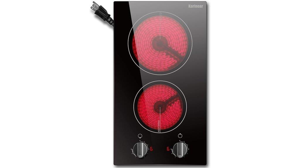 two burner electric cooktop
