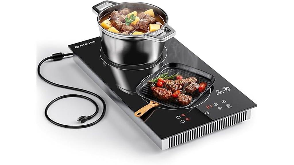 two burner touch induction