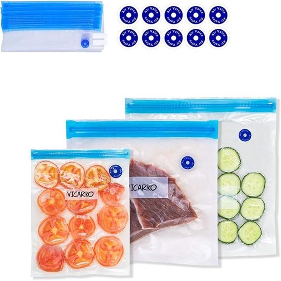 VICARKO Vacuum Zipper Bags for Food Storage