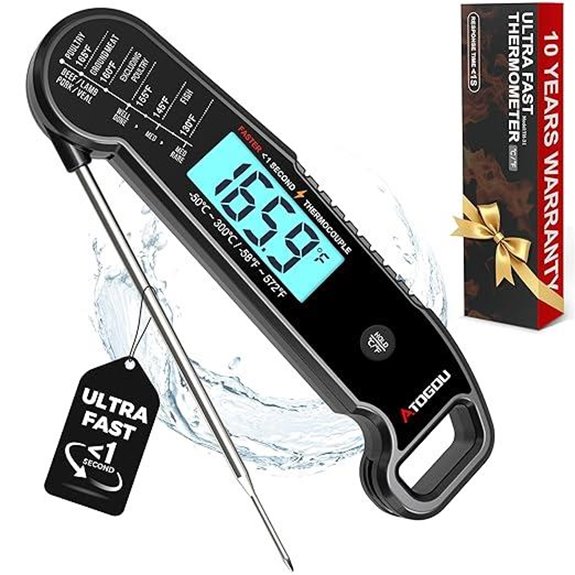 Professional Instant Read Meat Thermometer (IP67 Waterproof)