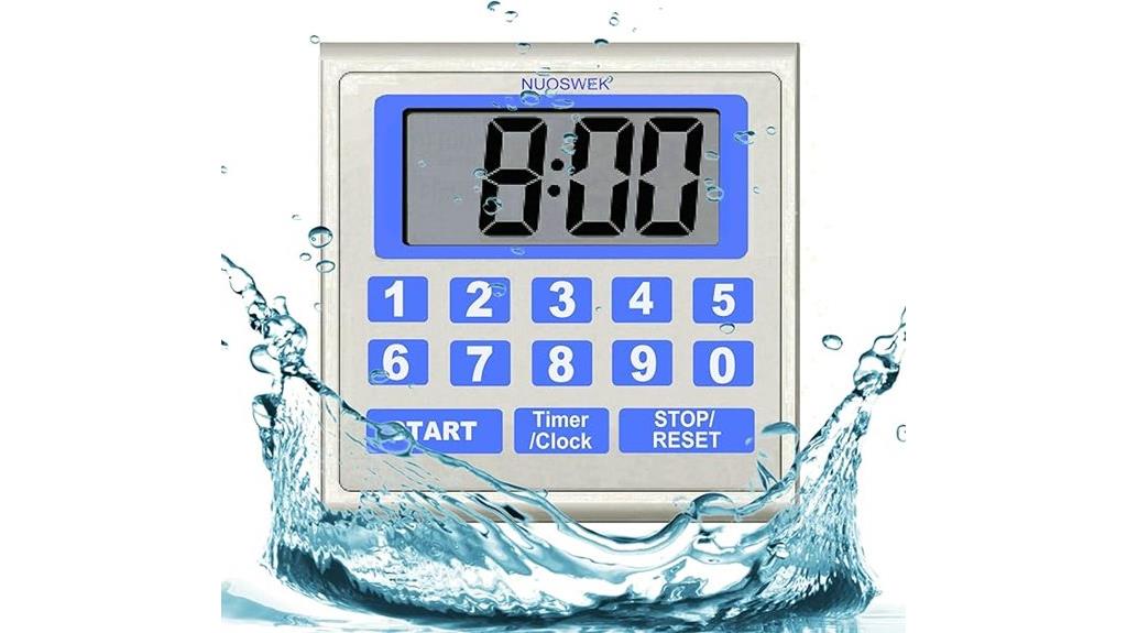 waterproof shower timer display