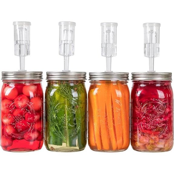 Jillmo Fermentation Lids for Wide Mouth Mason Jars