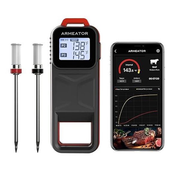 ARMEATOR Wireless BBQ Meat Thermometer with App