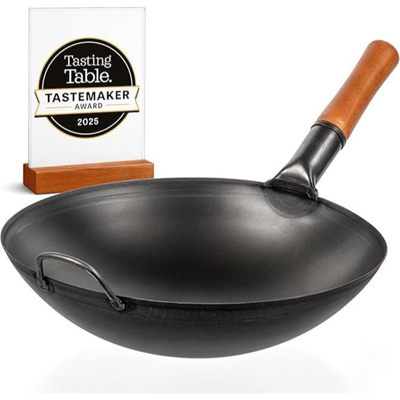 YOSUKATA 14 Carbon Steel Wok for Stir Fry