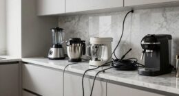 elevated kitchen cord organization