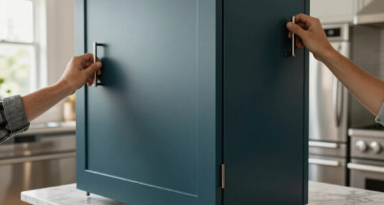 Dark Teal Cabinets Completely Changed This Dark, Dreary Kitchen