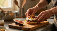 Hamburger Con Fichi, Stracciatella E Cipolle Caramellate