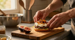 Hamburger Con Fichi, Stracciatella E Cipolle Caramellate