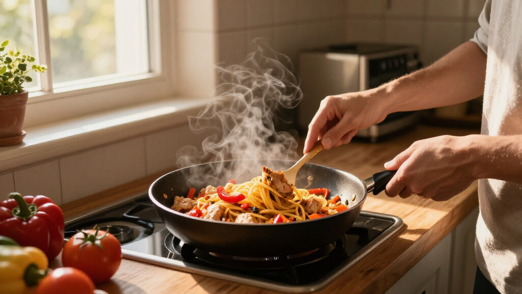 Pasta Con Pollo E Peperoni