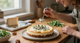Cheesecake Salata Con Gorgonzola E Stracciatella