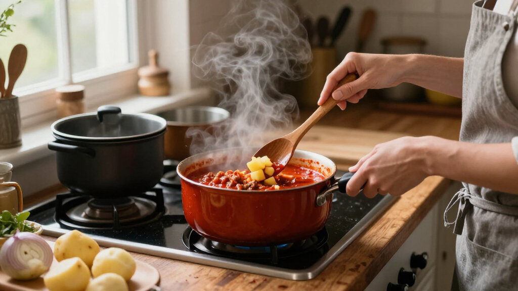 For The Best Pasta With Meat Sauce, Add A Potato