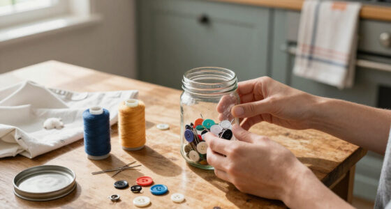 Savvy Upcyclers Transform Old Glass Jars Into A Sewing Kit With An Impressive DIY