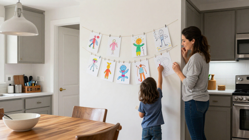 There's A Cuter Way To Display Kids' Artwork Than The Fridge